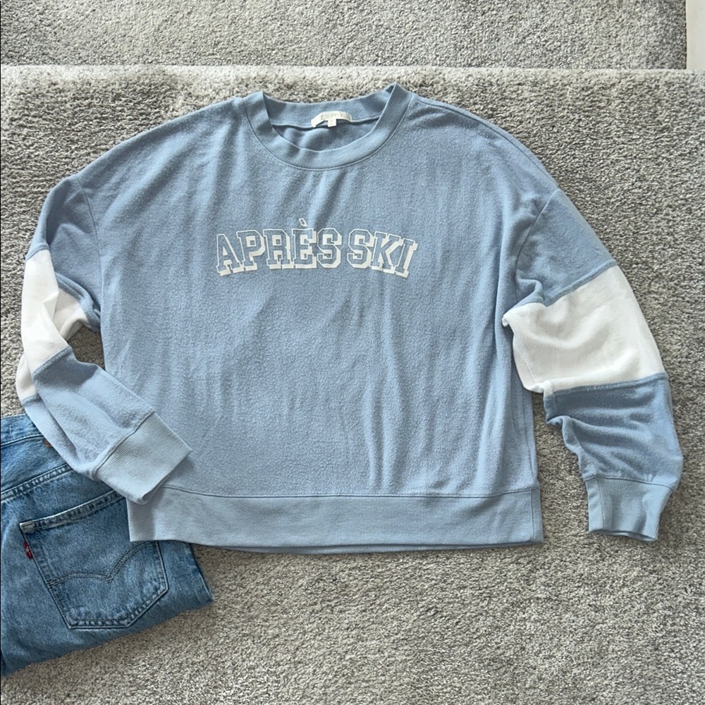 Z Supply Apres Ski Blue and White Pullover